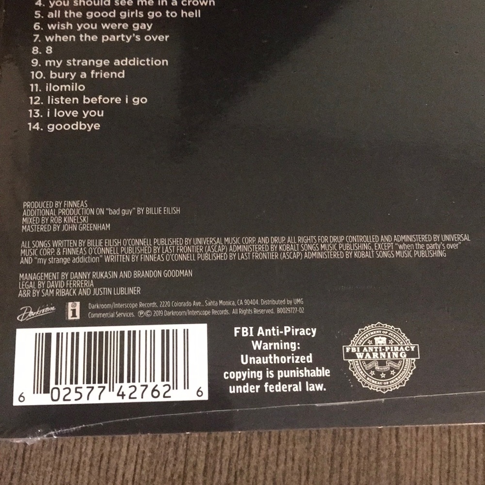 Billie Eilish CD 💿 - Picture 4 of 4
